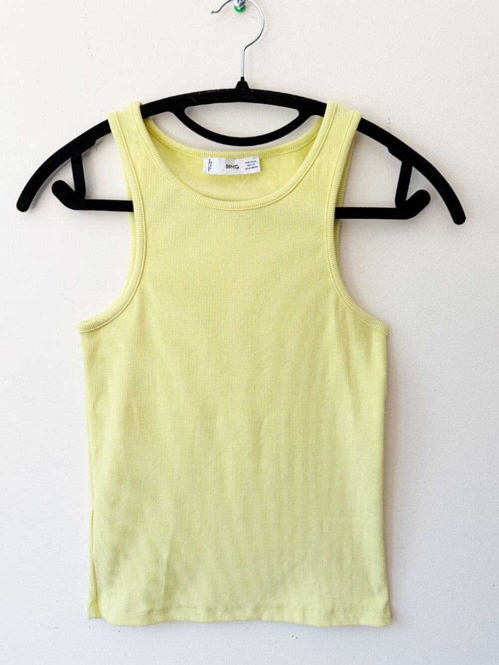 🍋 Mango MNG Ribbed Tank Top — Size S
